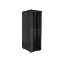 LANBERG SZAFA STOJĄCA RACK 19" 42U 800X1000 DRZWI SZKLANE LCD CZARNA FF01-8042-12BL (FLAT PACK)