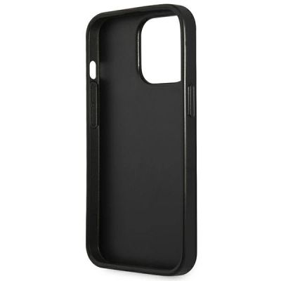 7. Etui Guess Saffiano Triangle Logo na iPhone 14 Pro Max - czarne
