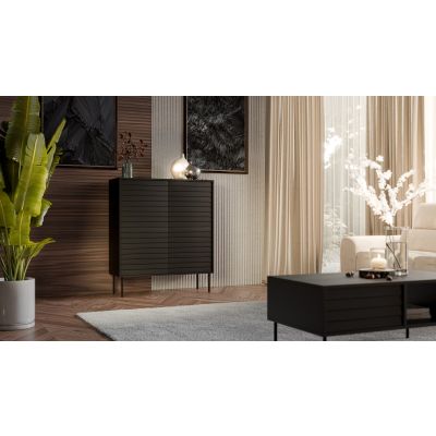 3. Komoda 4D CORTINA 102x40x118 czarny