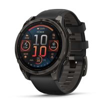 Garmin fenix 8 3,56 cm (1.4") AMOLED 47 mm Cyfrowy 454 x 454 px Ekran dotykowy Czarny Wi-Fi GPS