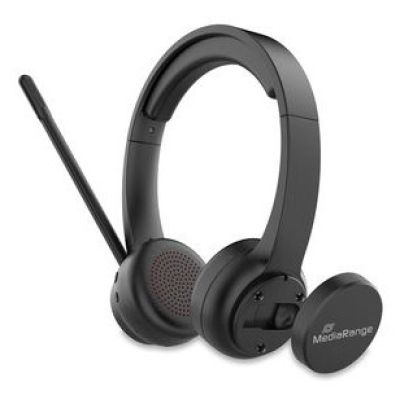 4. MediaRange MROS307 słuchawki/zestaw słuchawkowy Bezprzewodowy Opaska na głowę Połączenia/muzyka USB Type-C Bluetooth Czarny