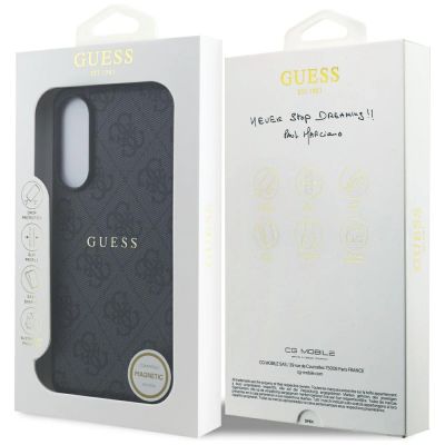 8. Etui Guess 4G Ring Classic Logo MagSafe na Samsung Galaxy S25 Edge - czarnE