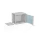 3. ALANTEC Szafa wisząca 19" 9U 600x450, drzwi szklane, kolor szary, do samodzielnego montażu - Flat Pack (SW-9U-600-450-01-SF)