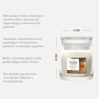 3. Świeca mała AMBER & SANDALWOOD YANKEE