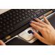 5. Myszka Contour Design RollerMouse Czerwona bezprzewodowa Bluetooth USB Type-C 2800 DPI Srebrny