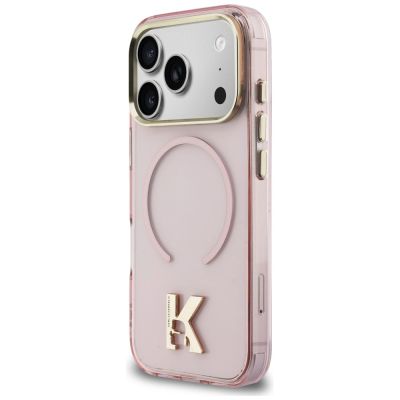 2. Etui Karl Lagerfeld IML K Head Logo MagSafe na iPhone 17 Pro - różowe
