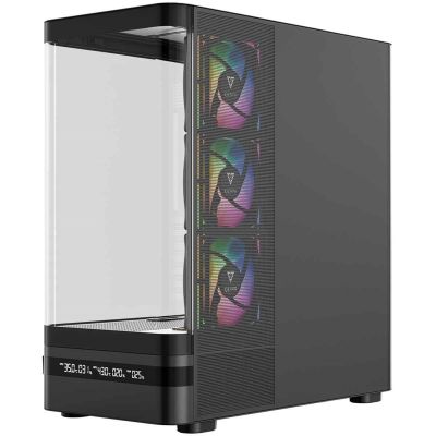 27. MODECOM OBUDOWA VOLCANO AQ 200 ARGB MIDI CZARNA