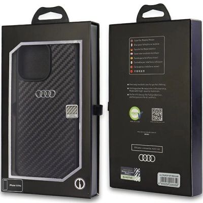 3. Etui Audi Carbon Fiber na iPhone 14 Pro - czarne