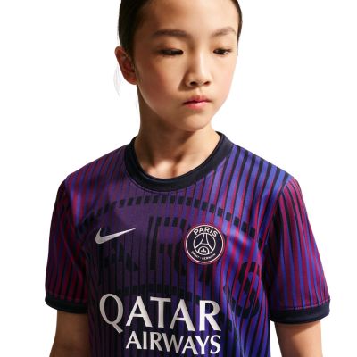 5. Koszulka dla dzieci Nike Paris Saint-Germain fioletowa IQ6946 420