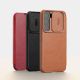 8. Nillkin Qin Leather Pro Case etui do Samsung Galaxy S22+ (S22 Plus) osłona na aparat kabura pokrowiec obudowa z klapką brązowy