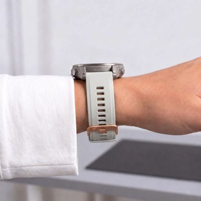 7. Pasek Tech-Protect Silicone na Garmin Fenix 5S / 5S Plus / 6S / 6S Pro / 7S / 8 / 9 / 9 Pro (43 mm) - szary