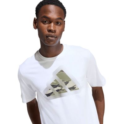 4. Koszulka męska adidas Camo Modern Logo Graphic biała JZ7493
