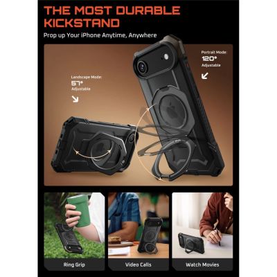 4. Etui Supcase UB Grip Mag MagSafe na iPhone 17 Air - czarne