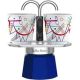 2. Bialetti Mini Express Kandinsky Kawiarka moka Niebieski, Srebrny