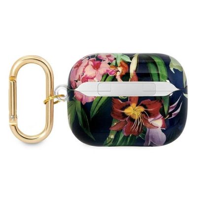 2. Etui Guess Flower Strap Collection na AirPods Pro - niebieskie