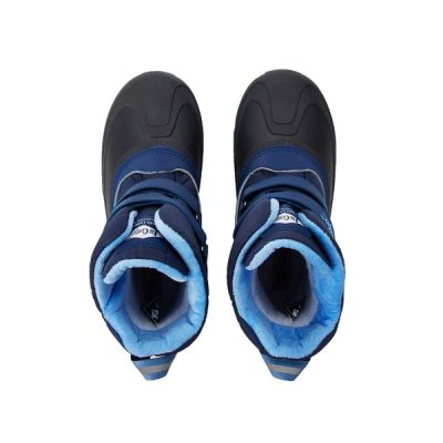 6. Lee Cooper buty zimowe dziecięce śniegowce granatowe ocieplane na rzep