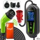 Qoltec Ładowarka do samochodu elektrycznego EV i hybryd z regulacją 2w1 Typ2 | 7kW | 230V | CEE 32A | Wi-Fi | Tuya | Smart life | LCD |  5m
