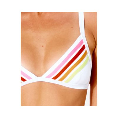 7. GORA-BIKINI RIP CURL Wave Shapers Stripe Banded Tri - biały
