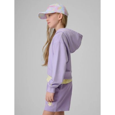 4. Bluza dresowa loose z kapturem dziewczęca 4F 4FJRSS26TSWSF2936-52S