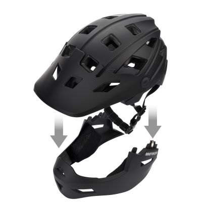 9. Kask rowerowy full-face Meteor Hydra S 51-55 cm czarny