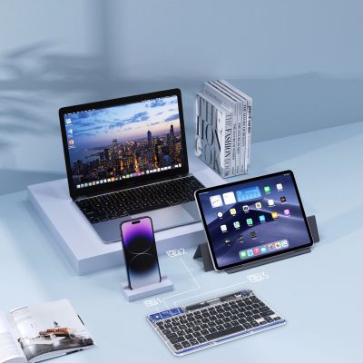8. Klawiatura Dux Ducis Keyboard (CK Series) bezprzewodowa do laptopa / tabletu / telefonu - przezroczysta