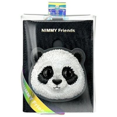 12. Portfel Nimmy Big Eyed Pet 2.0 Panda etui na karty - czarny