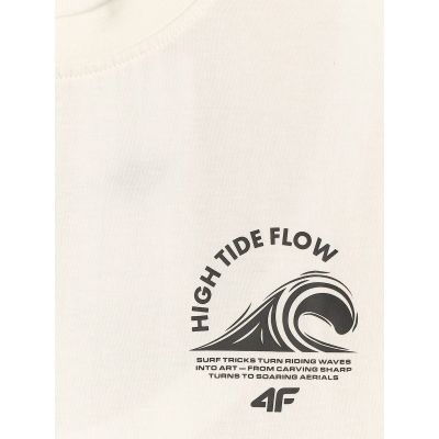 6. T-shirt relaxed z nadrukiem męski 4F 4FRSS26TTSHM4296-11S