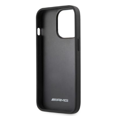 7. Etui AMG Leather Curved Lines na iPhone 13 Pro / iPhone 13 - czarne