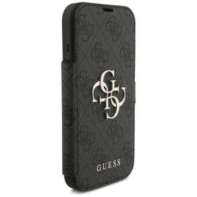 4. Etui Guess Book 4G Metal Logo na iPhone 17 Pro - czarne