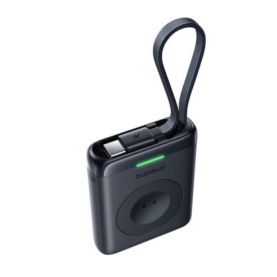 3. Powerbank Baseus EnerFill FW11 5W do Apple Watch z wbudowanym kablem - czarny