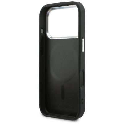 7. Etui Karl Lagerfeld Point & Choupette Sketch MagSafe na iPhone 17 Pro - czarne