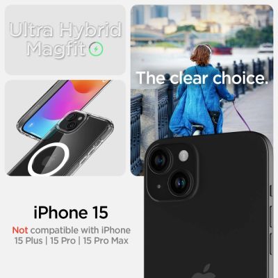 9. Etui Spigen Ultra Hybrid Mag z MagSafe na iPhone 15 - białe