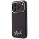 2. Etui Karl Lagerfeld Saffiano Small Script Metal Logo MagSafe na iPhone 17 Pro Max / 18 Pro Max - burgundowe