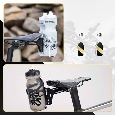 5. Adapter koszyka na bidon Rockbros 31210003001 pod siodełko aluminiowy - czarny