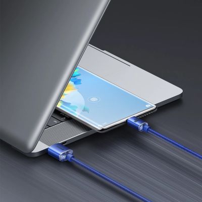 10. Baseus Crystal Shine Series kabel przewód USB do szybkiego ładowania i transferu danych USB Typ A - USB Typ C 100W 2m niebieski (CAJY000503)