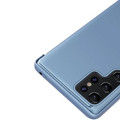 6. Etui Clear View Case do Samsung S24 Ultra z klapką - niebieskie