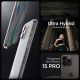 6. Etui Spigen Ultra Hybrid na iPhone 15 Pro - przezroczysto-matowe