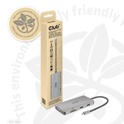 13. CLUB3D CSV-1594 stacja dokująca USB 3.2 Gen 1 (3.1 Gen 1) Type-C Czarny, Szary