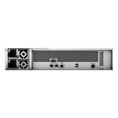 6. NAS Synology RS2423RP+; 2U RACK; 12x (3.5" SATA HDD/2.5" SATA HDD); AMD Ryzen V1780B; 8 GB DDR4 ECC UDIMM (max. 32GB), 2x 1GbE RJ-45, 1x 10GbE RJ-45