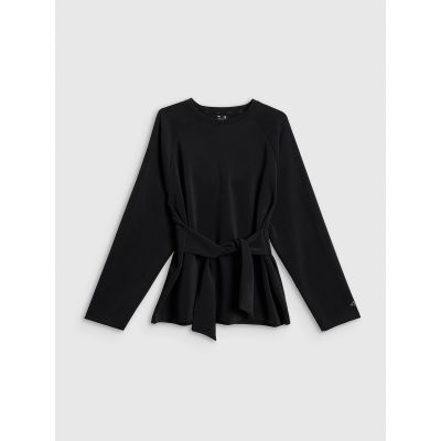 6. Bluza regular z wiązaniem i modalem damska 4F 4FRSS26TSWSF2784-20S
