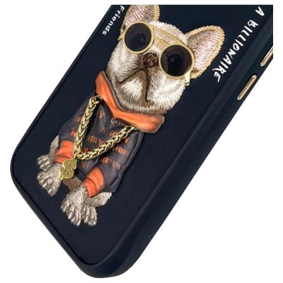 7. Etui Nimmy Glasses Cool Dog na iPhone 16 - czarne