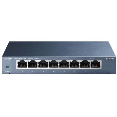 TP-Link TL-SG108 Nie zarządzany Gigabit Ethernet (10/100/1000) Czarny