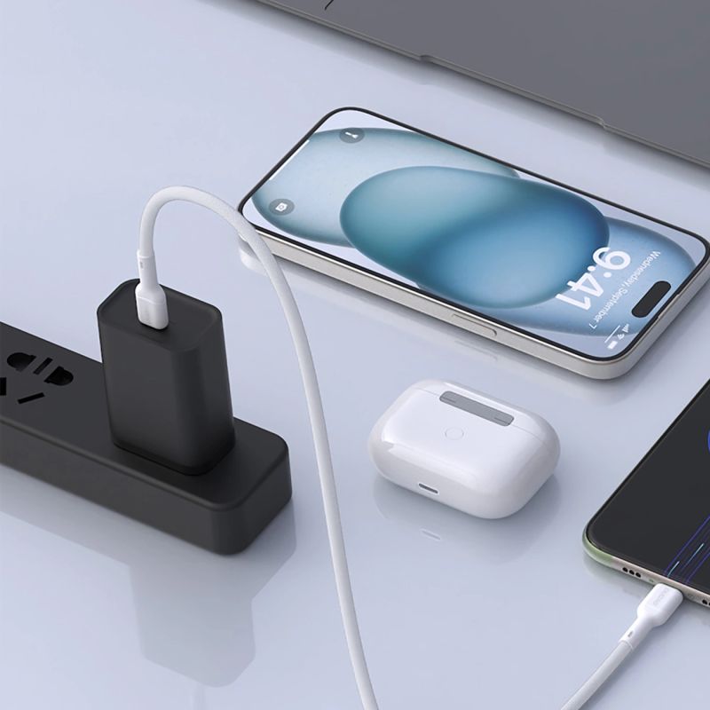 7. Kabel Dudao L9X 30W USB-C - Lightning 1m - biały