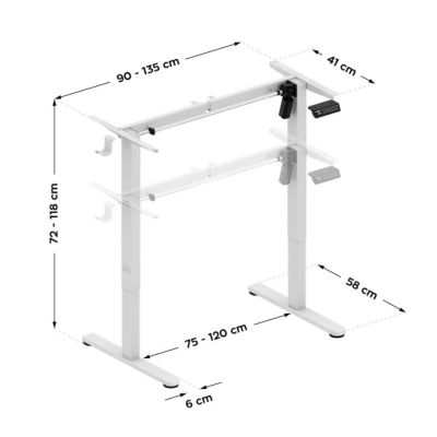 10. Stelaż elektryczny Xeno 1.7 White