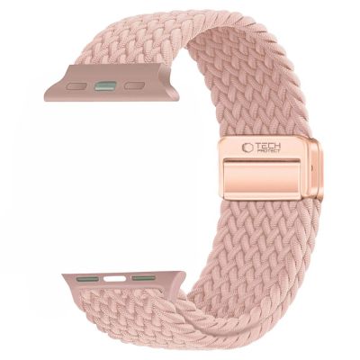 7. Pasek Tech-Protect Nylonmag na Apple Watch 4 / 5 / 6 / 7 / 8 / 9 / SE (38 / 40 / 41 mm) - różowy