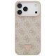 3. Etui Guess Leather 4G Triangle Strass MagSafe na iPhone 17 Pro Max - różowe