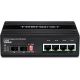 4. Przełącznik TRENDnet TI-UPG62 - Niezarządzalny - 4 x 10/100/1000 (PoE+) + 2 x Gigabit SFP - Możliwość montażu na szynie DIN, Montaż na ścianie - PoE+ (240W) - DC