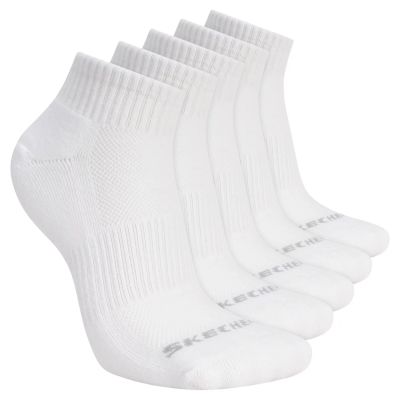 Skechers 5pk Unisex 1/2 Terry Qtr Crew S602095-100 Białe 39-42