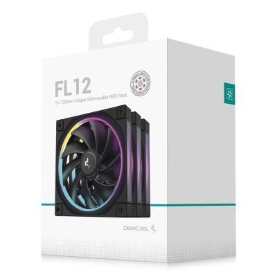 8. DeepCool FL12-3 in 1 Obudowa komputera Wentylator 12 cm Czarny 3 szt.