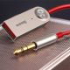 17. Baseus BA01 odbiornik dźwięku Bluetooth 5.0 kabel adapter audio AUX jack czarny (CABA01-01)